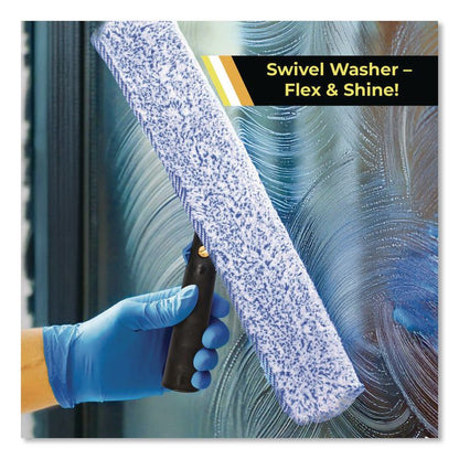 Heavy-Duty Swivel Window Washer, 18" Wide Blade