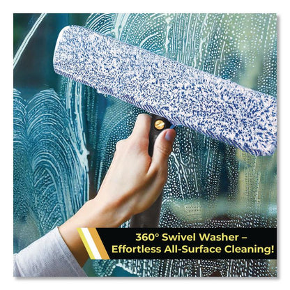 Heavy-Duty Swivel Window Washer, 18" Wide Blade