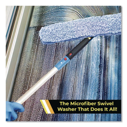 Heavy-Duty Swivel Window Washer, 18" Wide Blade