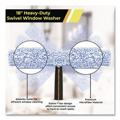 Swivel Window Washing Kit with Squeegee and Washer, 18" Wide