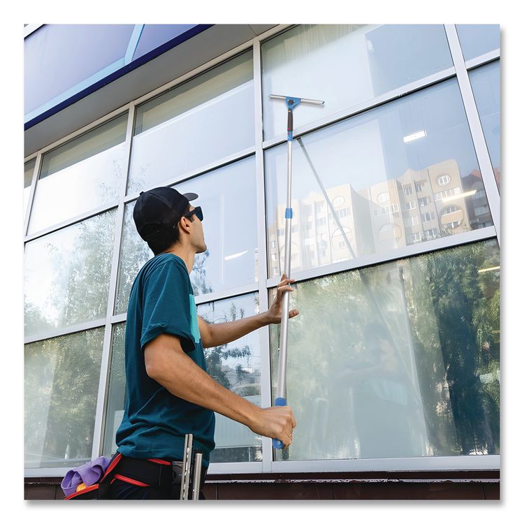 Pro Window Washing Kit with Squeegee, Washer and 6 ft Telescopic Pole, 14" Wide
