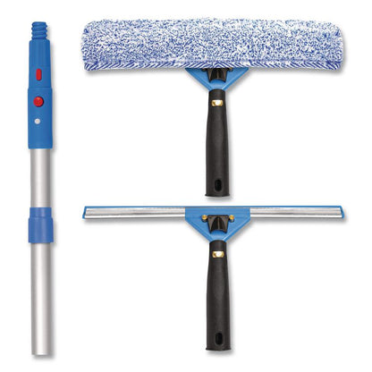 Pro Window Washing Kit with Squeegee, Washer and 6 ft Telescopic Pole, 14" Wide, 3/Kit