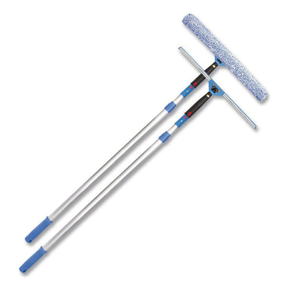 Pro Window Washing Kit with Squeegee, Washer and 6 ft Telescopic Pole, 18" Wide Blade