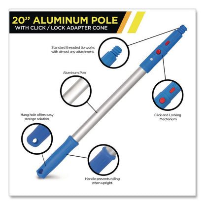 Pro Window Washing Kit with Squeegee, Washer and 20" Pole, 14" Blade Width, 3/Kit