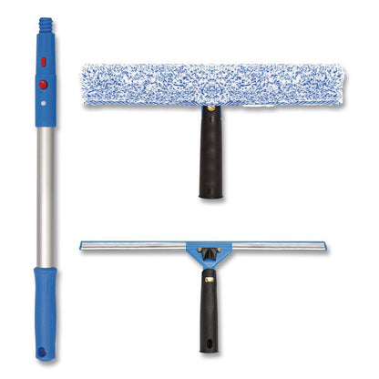 Pro Window Washing Kit with Squeegee, Washer and 20" Pole, 18" Blade Width, 2/Kit