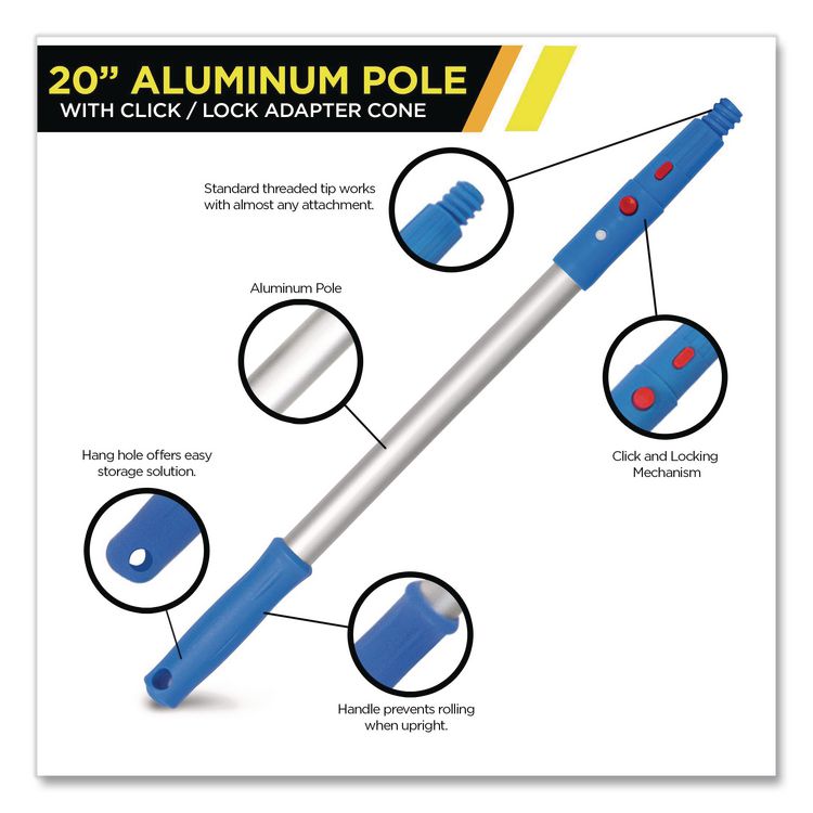 Pro Window Cleaning Kit with 14" Squeegee, 14" Washer, 20" Pole and 3 Gallon Heavy-Duty Bucket
