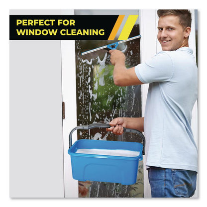 Pro Window Cleaning Kit with 14" Squeegee, 14" Washer, 20" Pole and 3 Gallon Heavy-Duty Bucket, 3/Kit