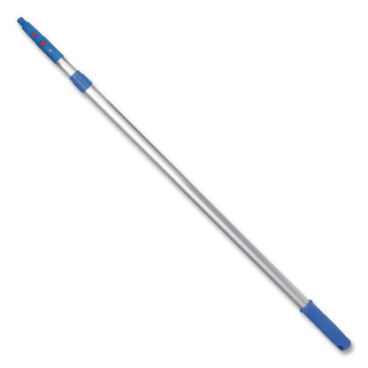 6 ft Telescopic Aluminum Extension Pole with Click/Lock Adapter Cone, 3.5 ft to 6 ft, Blue/Silver, 3/Pack