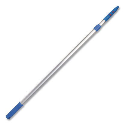 6 ft Telescopic Aluminum Extension Pole with Click/Lock Adapter Cone, 3.5 ft to 6 ft, Blue/Silver, 3/Pack