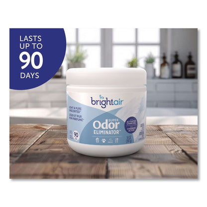 Super Odor Eliminator, Unscented, 14 oz Jar, 6/Carton