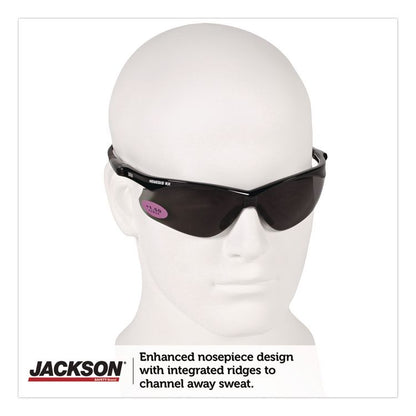 Nemesis Readers Safety Glasses, 1.5+ Diopter, Smoke Half Frame, Smoke Dual Lens