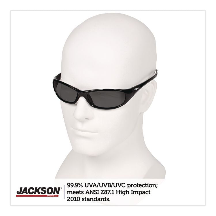 Hellraiser Safety Glasses, Black Full Frame, Smoke Dual Lens