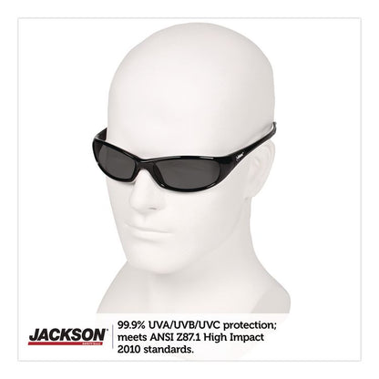 Hellraiser Safety Glasses, Black Full Frame, Smoke Dual Lens