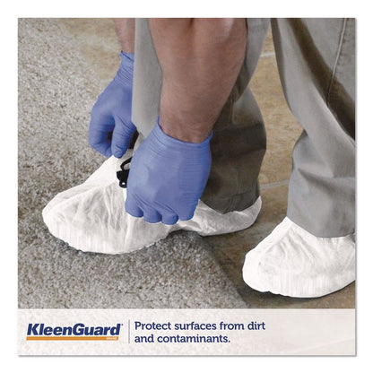 A40 Liquid and Particle Protection Shoe Covers, Medium, White, 400/Carton
