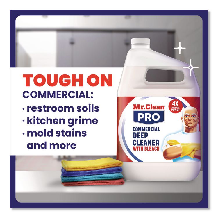 Commercial Deep Cleaner with Bleach, Unscented, 32 oz Spray Bottle, 6/Carton