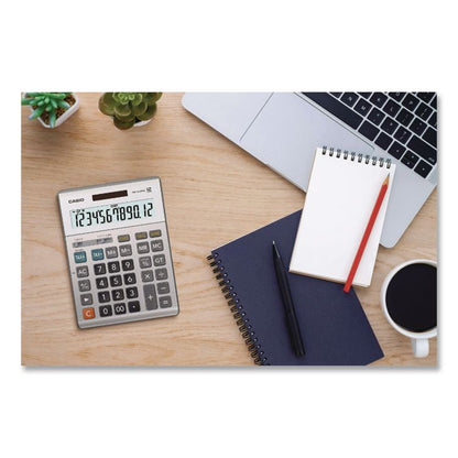 DM1200BM Desktop Calculator, 12-Digit LCD, Silver