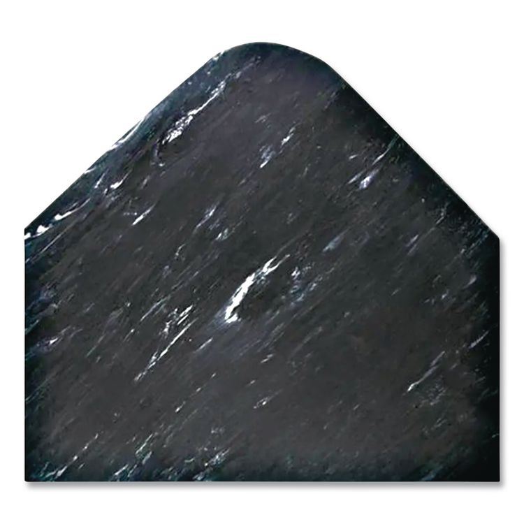 Cushion-Step Marbleized Rubber Mat, Rectangular, Black Smooth Surface, 36" x 60"