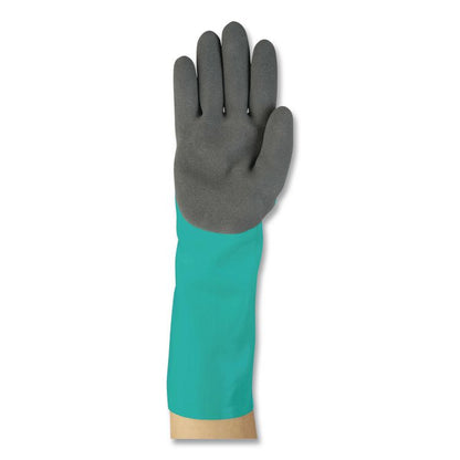 AlphaTec 58-735 Chemical and Cut Protection Gloves, 13.8" Long, Small (Size 7), Blue/Gray, 72 Pairs