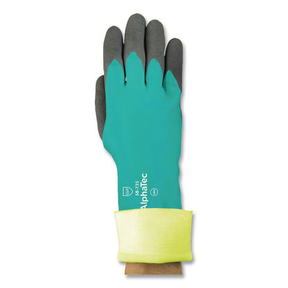 AlphaTec 58-735 Chemical and Cut Protection Gloves, 13.8" Long, 2X-Large (Size 11), Blue/Gray, 72 Pair