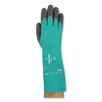 AlphaTec 58-735 Chemical and Cut Protection Gloves, 13.8" Long, Small (Size 7), Blue/Gray, 72 Pairs