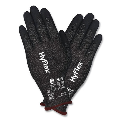 Hyflex 11-591 Cut Resistant Gloves, EN388: 4X43F, 10" Long, (Size 6), Black, 144 Pairs