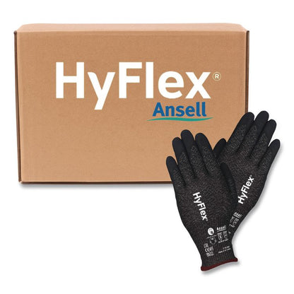 Hyflex 11-591 Cut Resistant Gloves, EN388: 4X43F, 10" Long, (Size 6), Black, 144 Pairs
