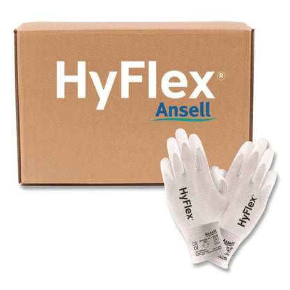 HyFlex 11-600 Safety Industrial Gloves, EN388: 3121A, 9.5" Long, (Size 6), White, 144 Pairs