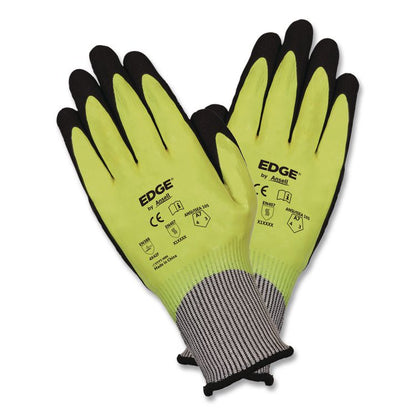 EDGE 48-969 Cut Resistance Gloves, EN388: 4X42F, 9.5" Long, (Size 10), Yellow/Black, 144 Pairs
