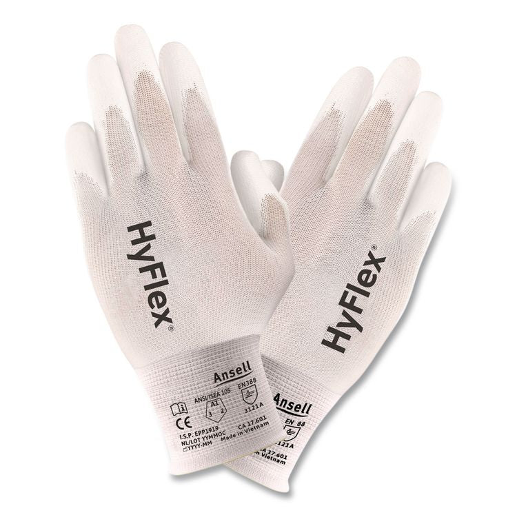 HyFlex 11-600 Safety Industrial Gloves, EN388: 3121A, 9.5" Long, (Size 8), White, 144 Pairs