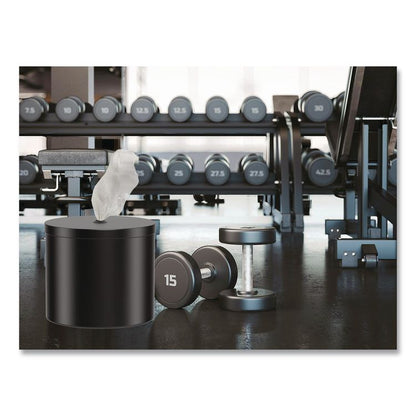 Stainless Steel Wall Mount Wet Wipe Dispenser, 9.7" x 9.7" x 9.8", Black