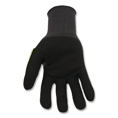 RINGERS R840 Cut and Impact Protection Gloves, EN388: 4131AP, 11" Long, 3X-Large (Size 11), Black/Green-Yellow, 72 Pairs