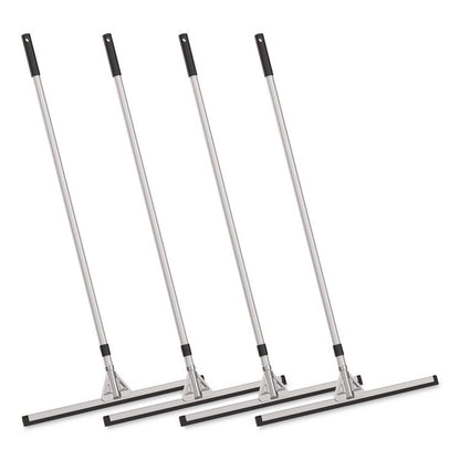 Double Neoprene Foam Floor Squeegee with 72" Aluminum Telescopic Handle, 30" Wide Blade, 4/Kit