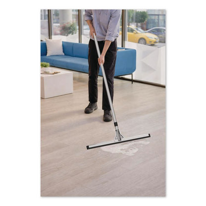 Double Neoprene Foam Floor Squeegee with 72" Aluminum Telescopic Handle, 30" Wide Blade