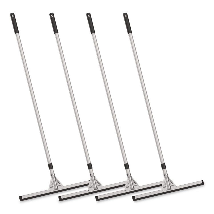 Double Neoprene Foam Floor Squeegee with 72" Aluminum Telescopic Handle, 22" Wide Blade, 4/Kit