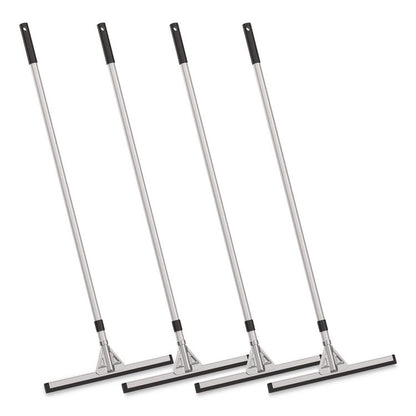 Double Neoprene Foam Floor Squeegee with 72" Aluminum Telescopic Handle, 18" Wide Blade, 4/Kit