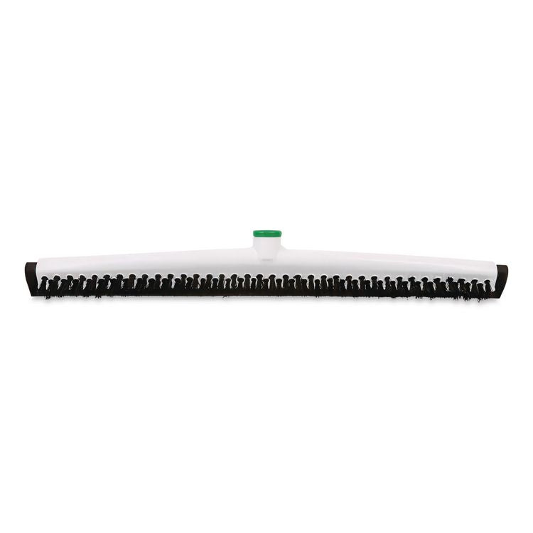 Sanitary Brush with Squeegee, Black Polypropylene Bristles, 22" Brush