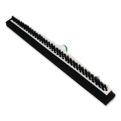Sanitary Brush with Squeegee, Black Polypropylene Bristles, 22" Brush