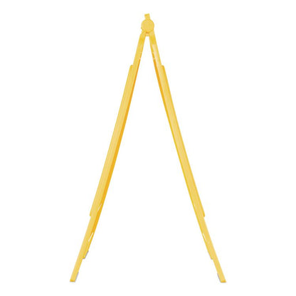 Site Safety Wet Floor Caution Sign, 2-Sided, 10 x 2 x 26, Yellow