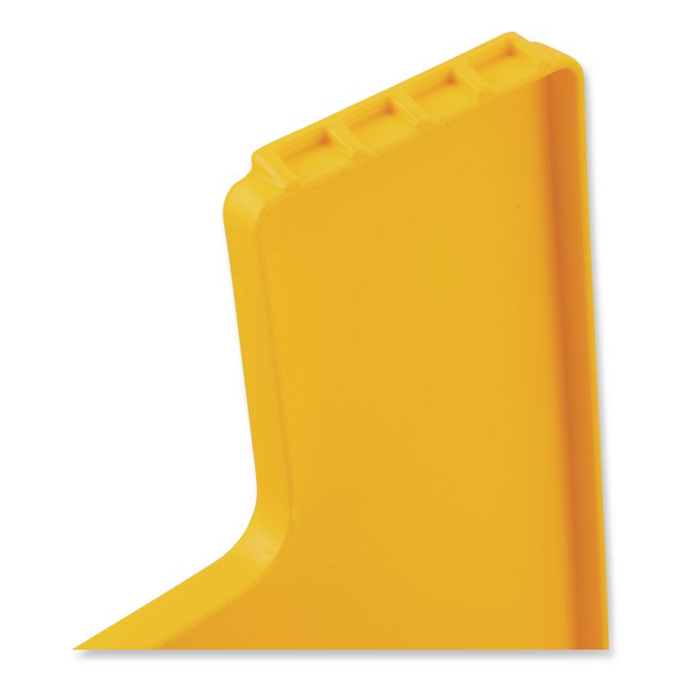Site Safety Wet Floor Caution Sign, 2-Sided, 10 x 2 x 26, Yellow
