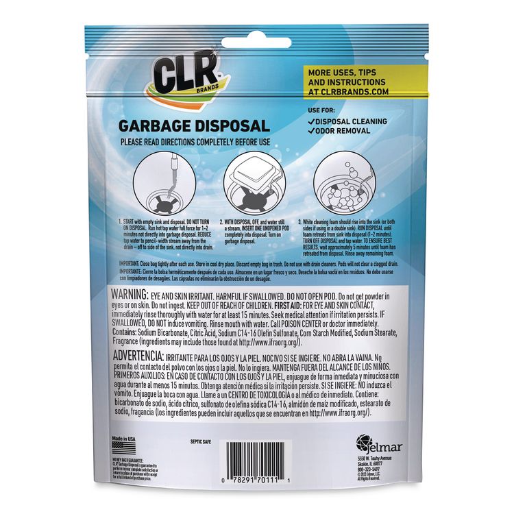 Garbage Disposal Pods, 5 Pods/Pack, 6 Packs/Carton