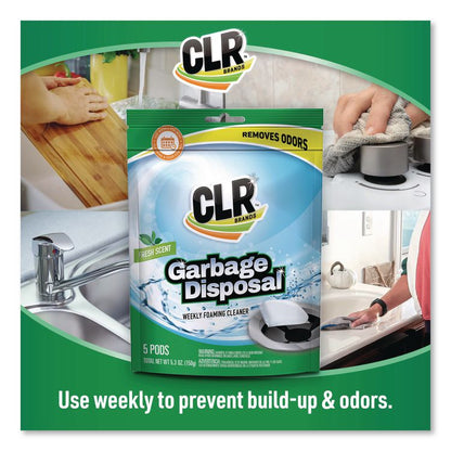 Garbage Disposal Pods, 5 Pods/Pack, 6 Packs/Carton