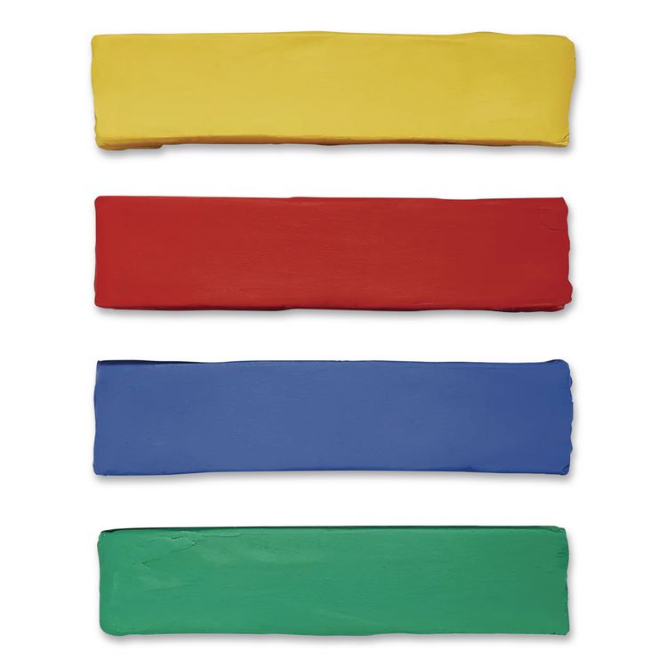 Modeling Clay Assortment, 0.25 lb Each, Blue, Green, Red, Yellow, 1 lb