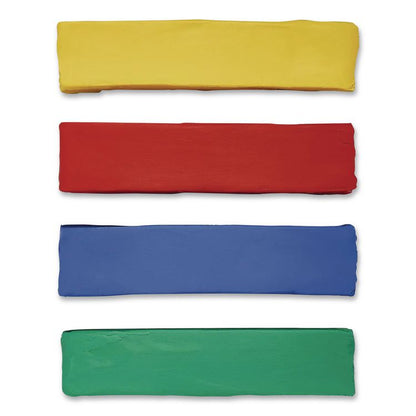 Modeling Clay Assortment, 0.25 lb Each, Blue, Green, Red, Yellow, 1 lb