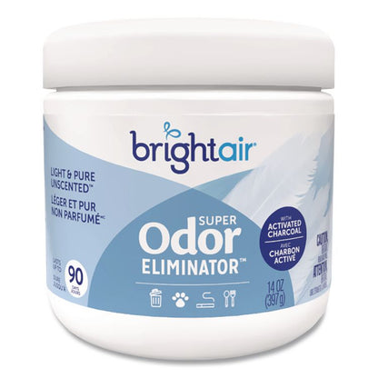 Super Odor Eliminator, Unscented, 14 oz Jar, 6/Carton