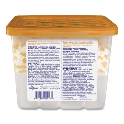 2-in-1 Moisture Absorber + Odor Eliminator, Mandarin Orange and Fresh Lemon, 14 oz Jar, 6/Carton