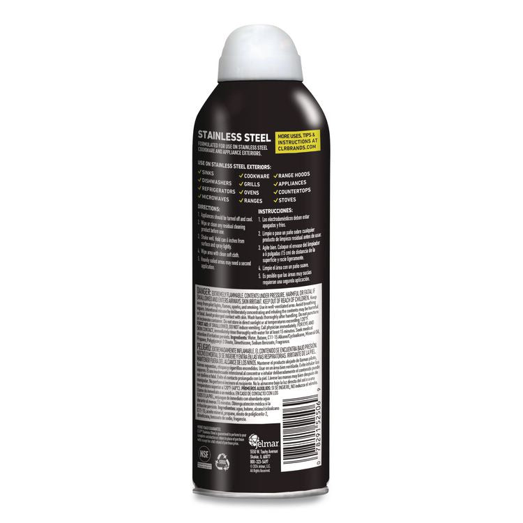 Stainless Steel Cleaner, 12 oz Can, 6/Carton