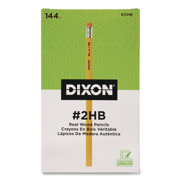 No. 2 Pencil Value Pack, HB (#2), Black Lead, Yellow Barrel, 144/Box