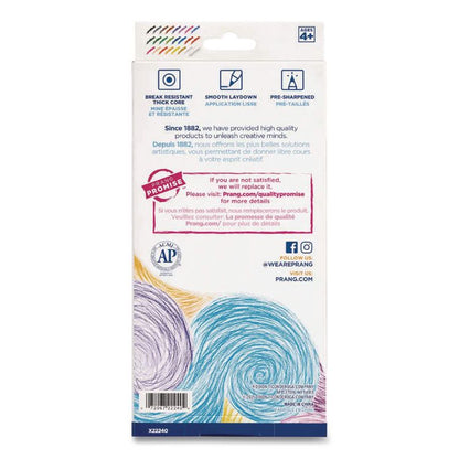 Colored Pencil Sets, 3.3 mm, 2B, Assorted Lead and Barrel Colors, 24/Pack