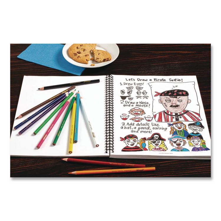 Colored Pencil Sets, 3.3 mm, 2B, Assorted Lead and Barrel Colors, 24/Pack