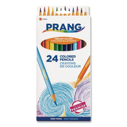 Colored Pencil Sets, 3.3 mm, 2B, Assorted Lead and Barrel Colors, 24/Pack